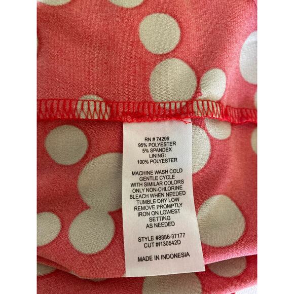 En Focus Studio Women's Maxi Dress Size 6 Red Tan Polka Dot Spaghetti Straps - Picture 6 of 8